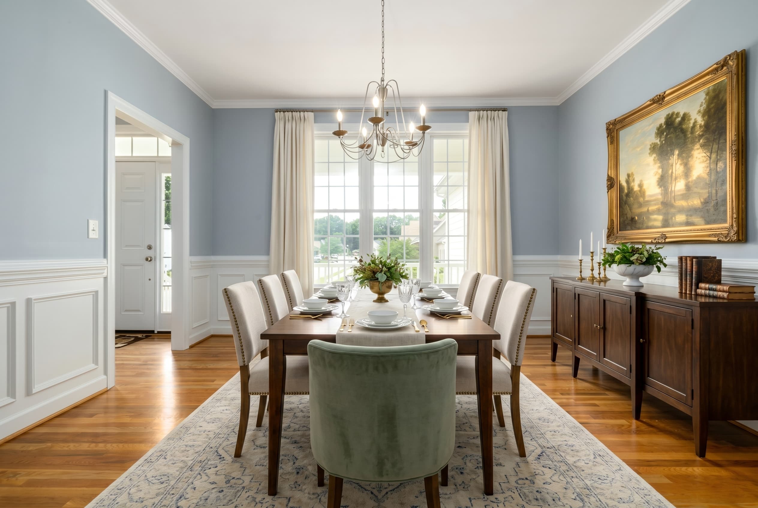 Dining room after AI virtual staging