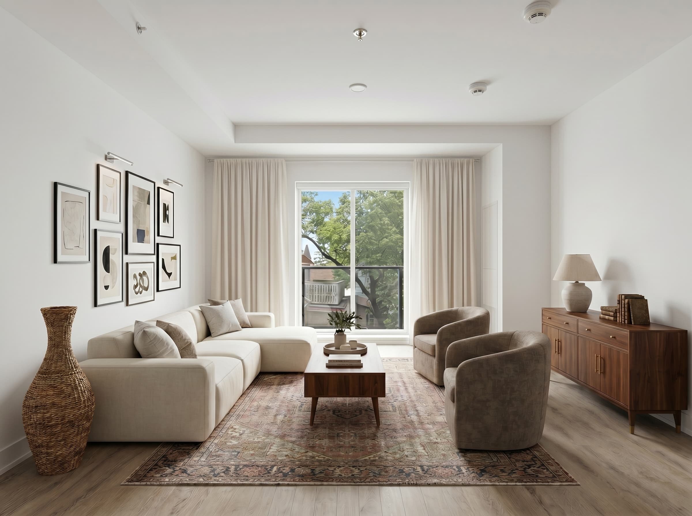 Living room after AI virtual staging