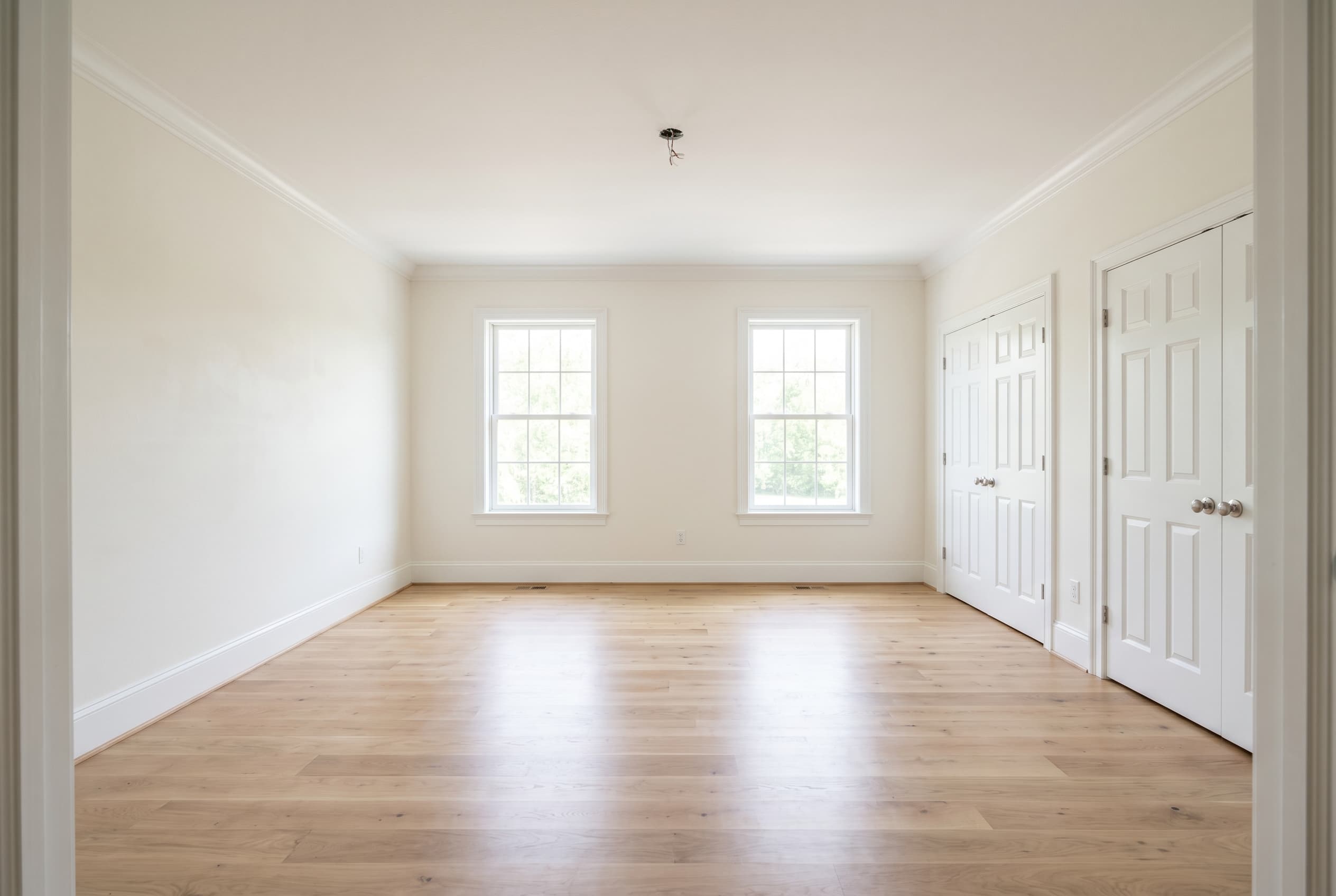 Primary bedroom before virtual staging